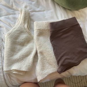 lounge set and alo lounge shorts
